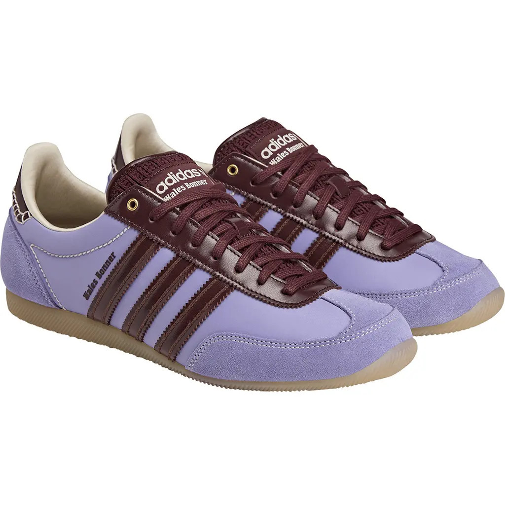 adidas x Wales Bonner Gender Inclusive Japan Sneaker in Cream White/Purple/Dark Red at Nordstrom, Size 5.5 Women's | Nordstrom