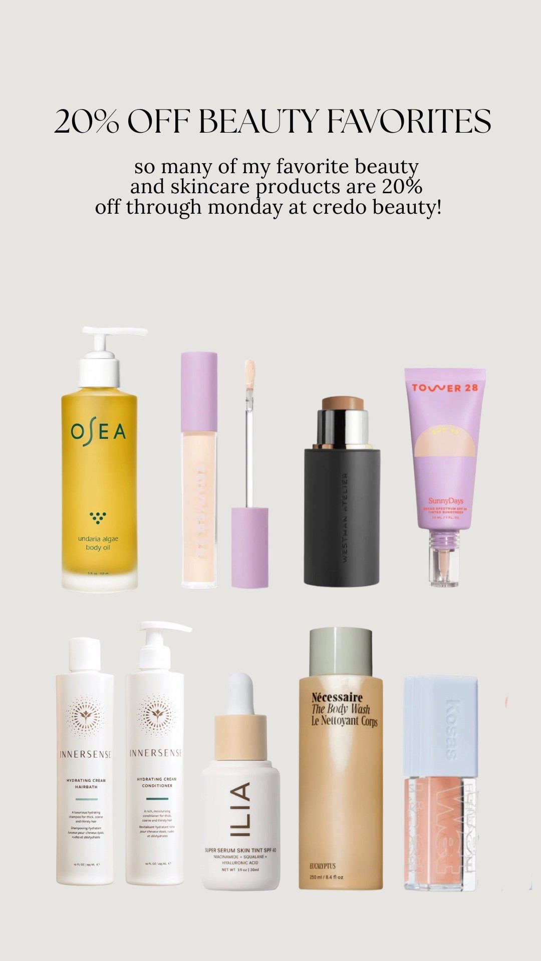 so many of my favorite items are 20% off at #credobeauty this week! 

#LTKSeasonal #LTKFindsUnder50 #LTKBeauty