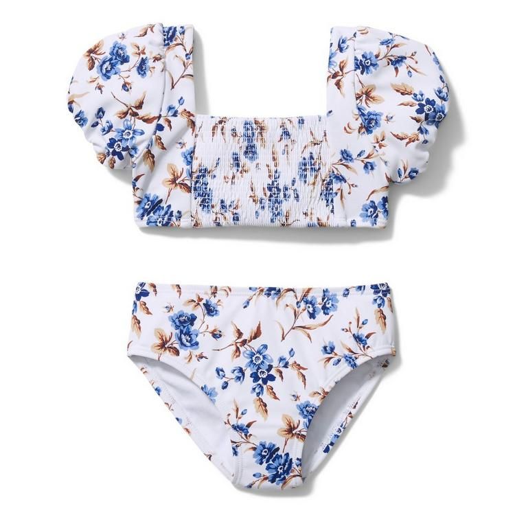 Floral Puff Sleeve 2-Piece Swimsuit | Janie and Jack