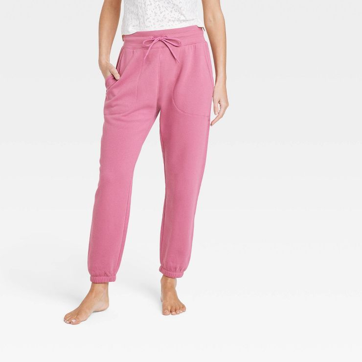 Women's Mid-Rise Cotton Fleece Joggers - All in Motion™ | Target