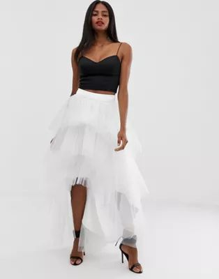 Chi Chi London tiered tulle skirt | ASOS US