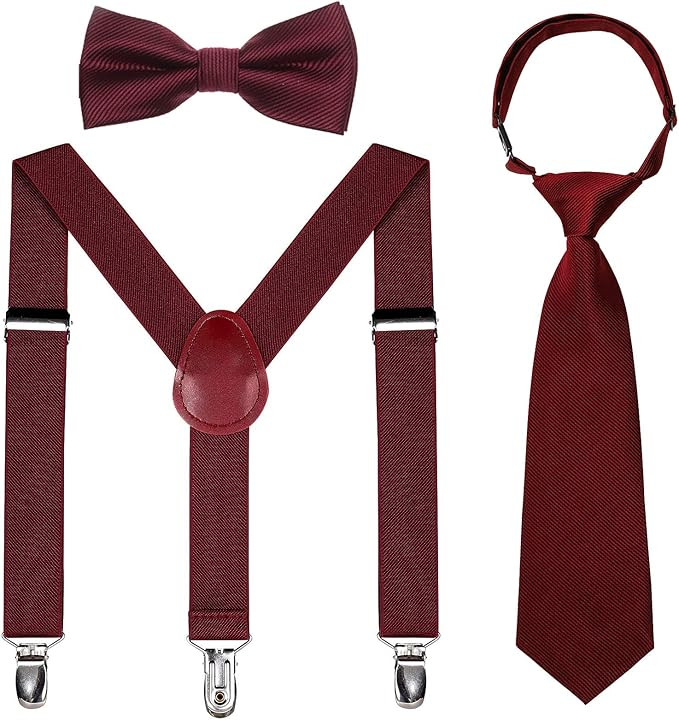 Kajeer Kids Suspender Bowtie Necktie Sets - Adjustable Elastic Classic Accessory Sets for 6 Month... | Amazon (US)