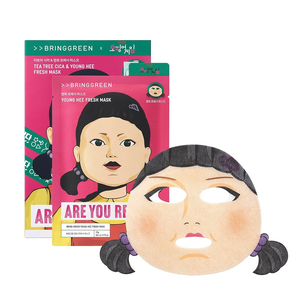 BRING GREEN X NETFLIX SQUID GAME Edition Fresh Facial Mask 10ea (TEA TREE CICA 5ea + YOUNGHEE 5ea... | Amazon (US)