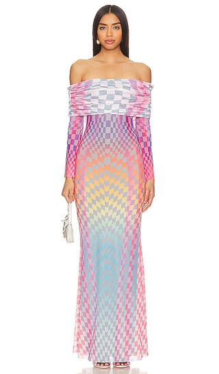 Thelma Dress in Grid Ombre | Revolve Clothing (Global)