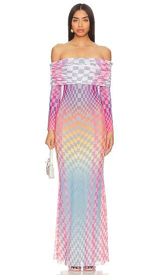 Thelma Dress in Grid Ombre | Revolve Clothing (Global)
