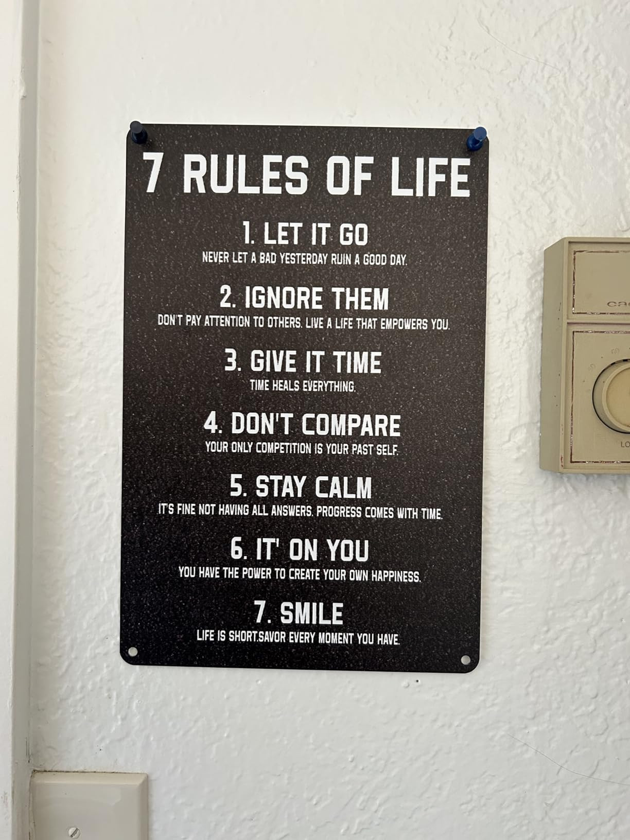 ALKB Inspirational Wall Art Metal Sign 8 x 12 Inch, Inspiring Positive Quotes Room Decor for Living Room Bedroom Classroom Gym, Motivational Wall Decor for Teen | Amazon (US)