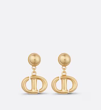 CD Navy Earrings Gold-Finish Metal | DIOR | Dior Couture