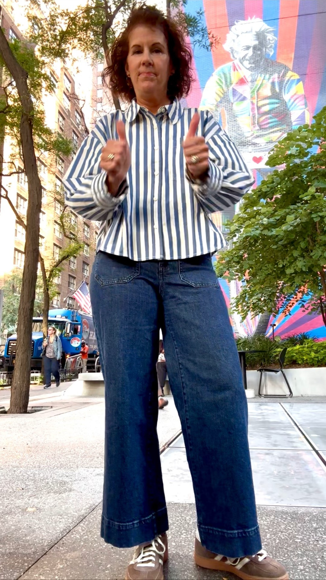 OOTD in NYC! These jeans are very comfortable. They have just the right amount of stretch which is so importable, especially for someone like me that commutes everyday with a 90 minute train ride! Done and done!

#LTKTravel #LTKWorkwear #LTKStyleTip