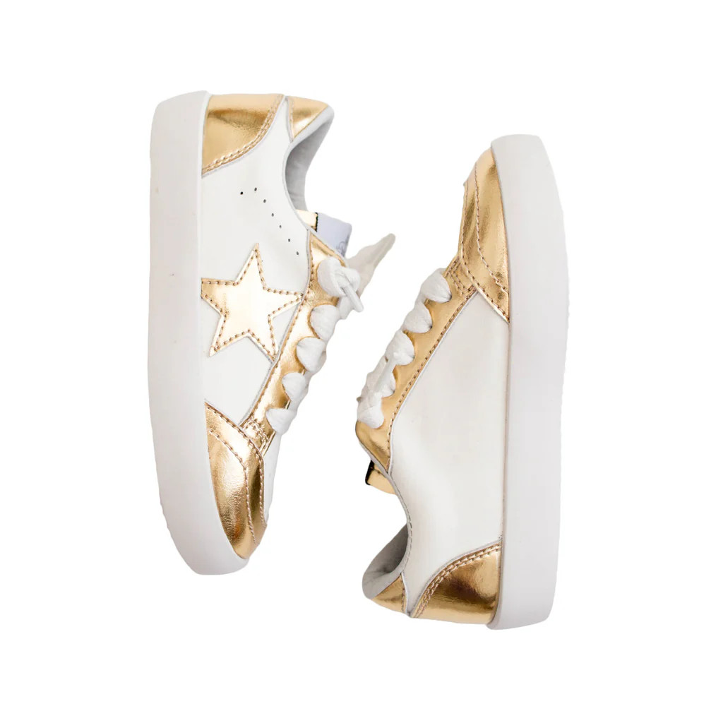 Gold Star Adult Sneakers (White Soles) | Belle Cher
