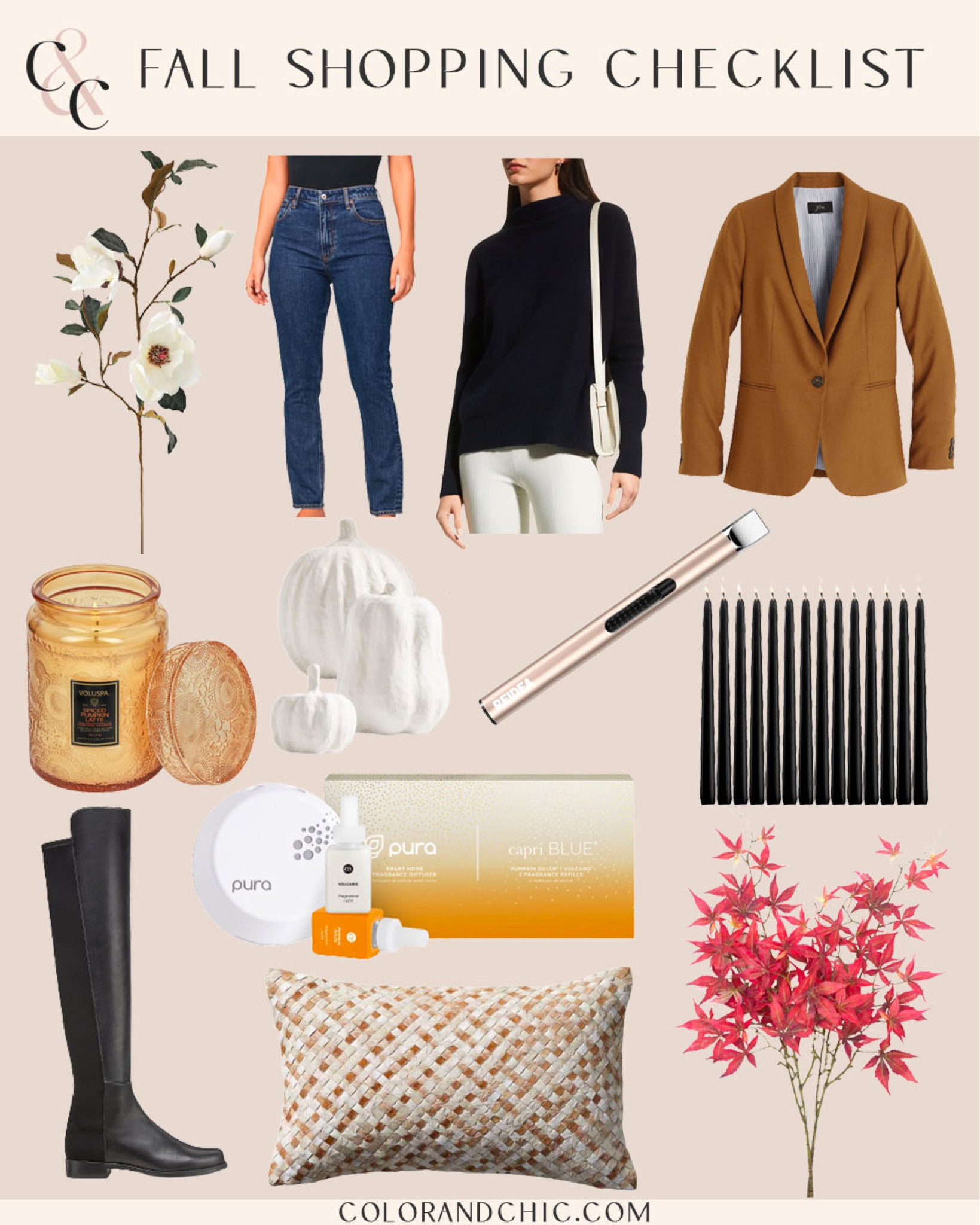 Fall shopping checklist for cozy fall items to wear or place in your home! Including blazer, candles, diffusers and more 

#LTKhome #LTKstyletip #LTKSeasonal