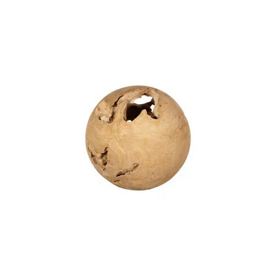 Teak Wood Ball Medium Sculpture | Wayfair North America