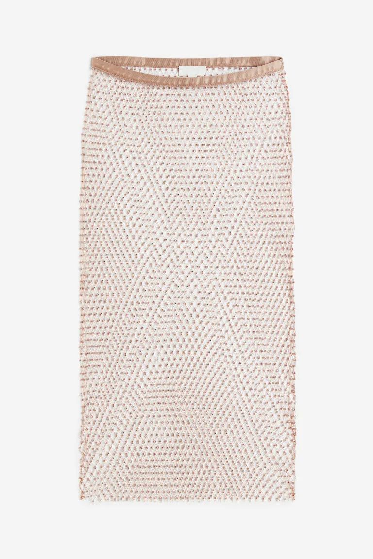 Rhinestone-embellished Net Skirt | H&M (US)