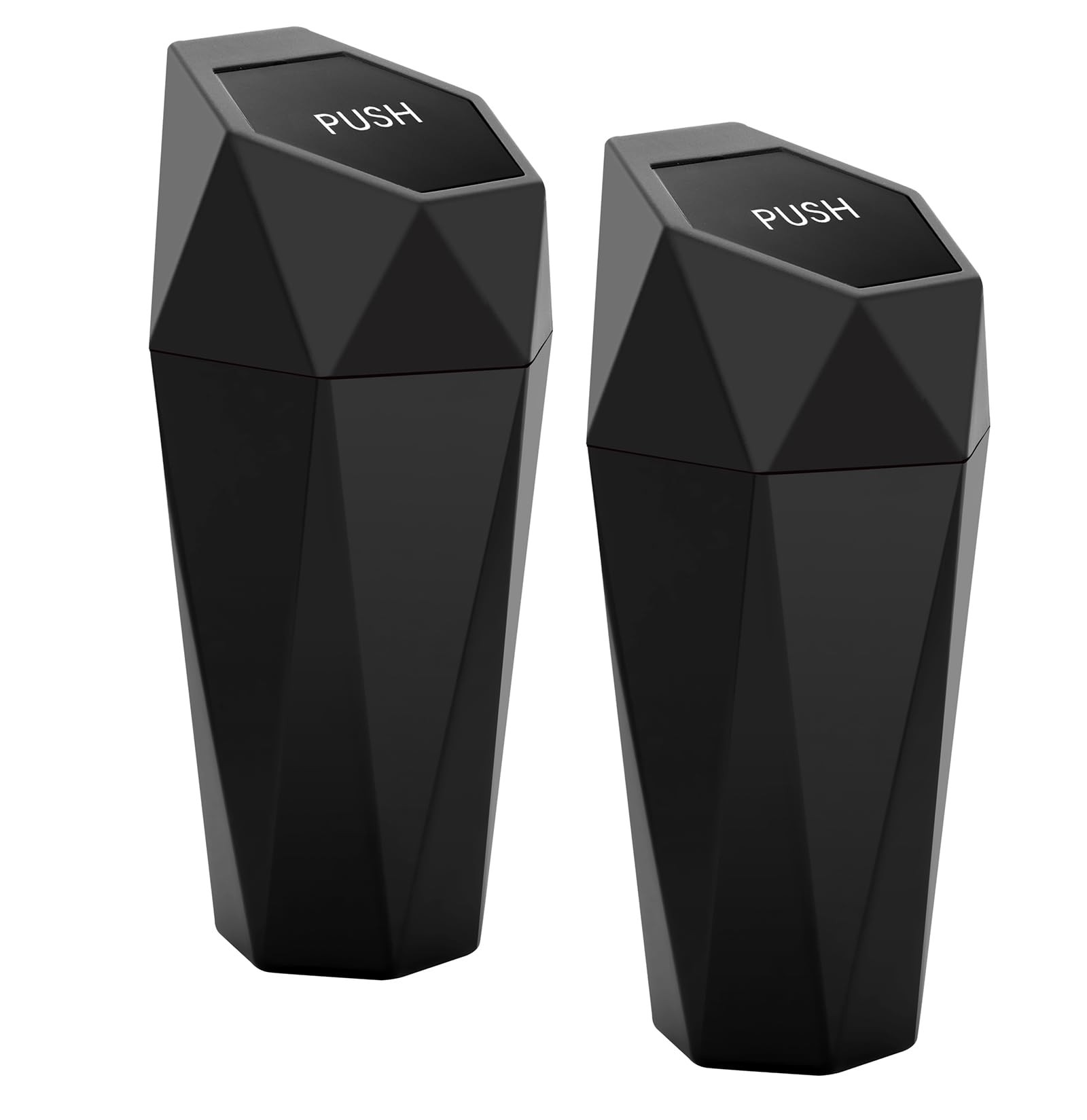 Ginsco 2 Pack Car Trash Can with Lid, Cup Holder Garbage Can for Car, Garbage Bin Cars Accessorie... | Amazon (US)