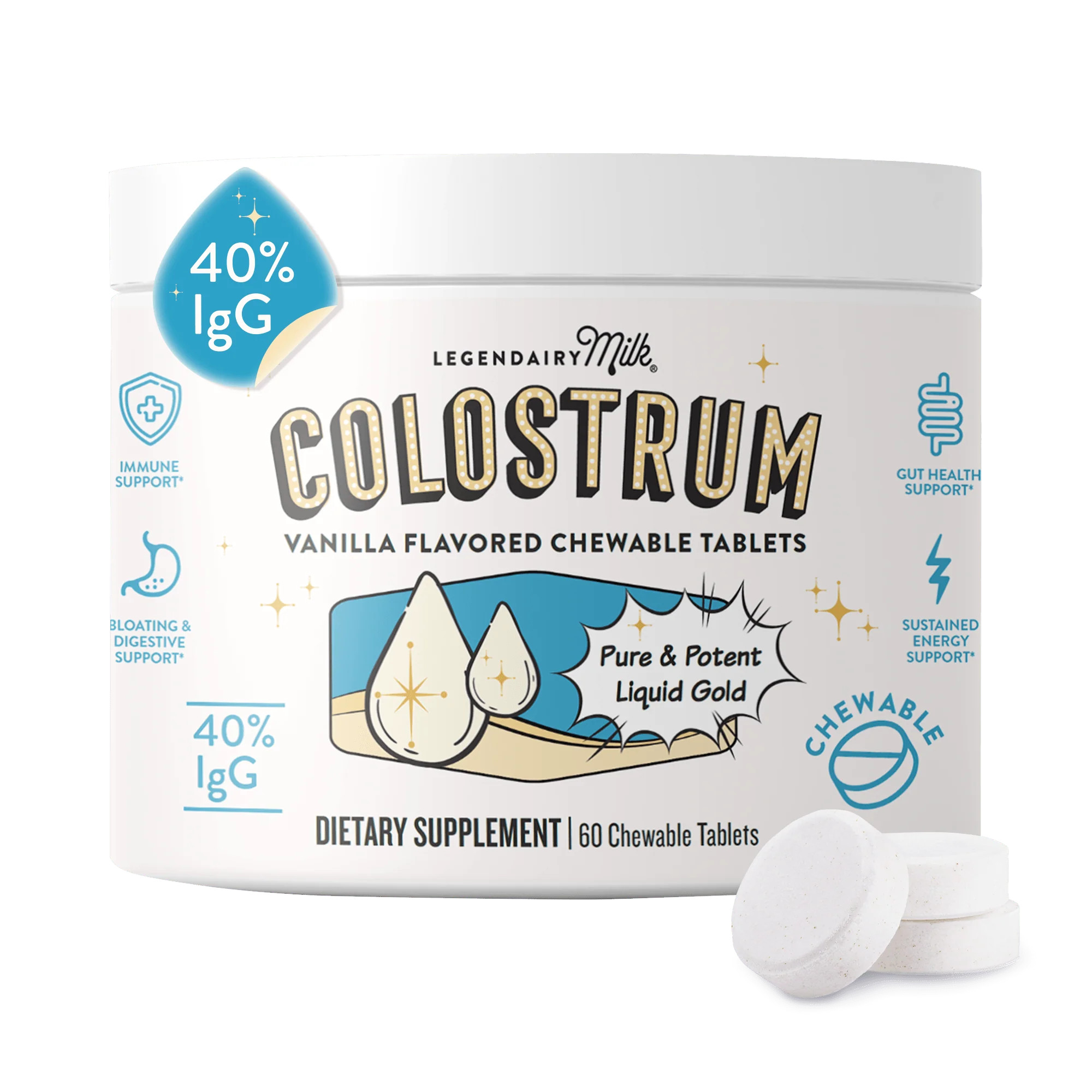 Colostrum Chewable Tablets | Legendairy Milk