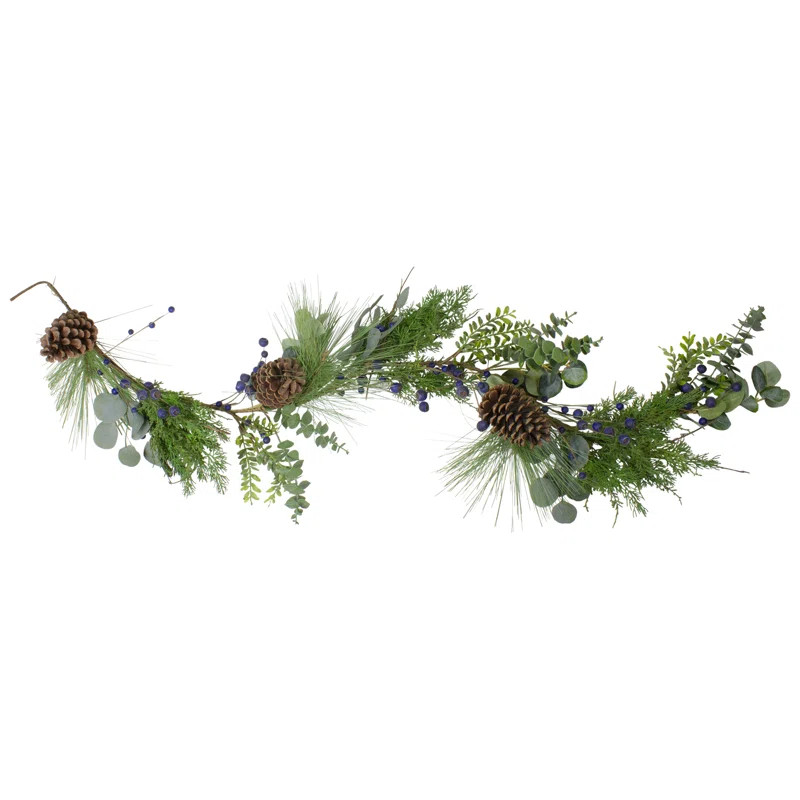 5' Blueberry Eucalyptus Pine Garland | Wayfair North America