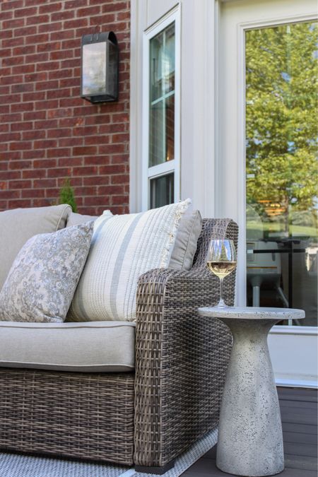I absolutely love this outdoor concrete side table! It’s the perfect amount of natural texture for the space. I’ve linked some of my recent Kathy Kuo home pieces here also. 

#LTKhome #LTKstyletip #LTKsalealert