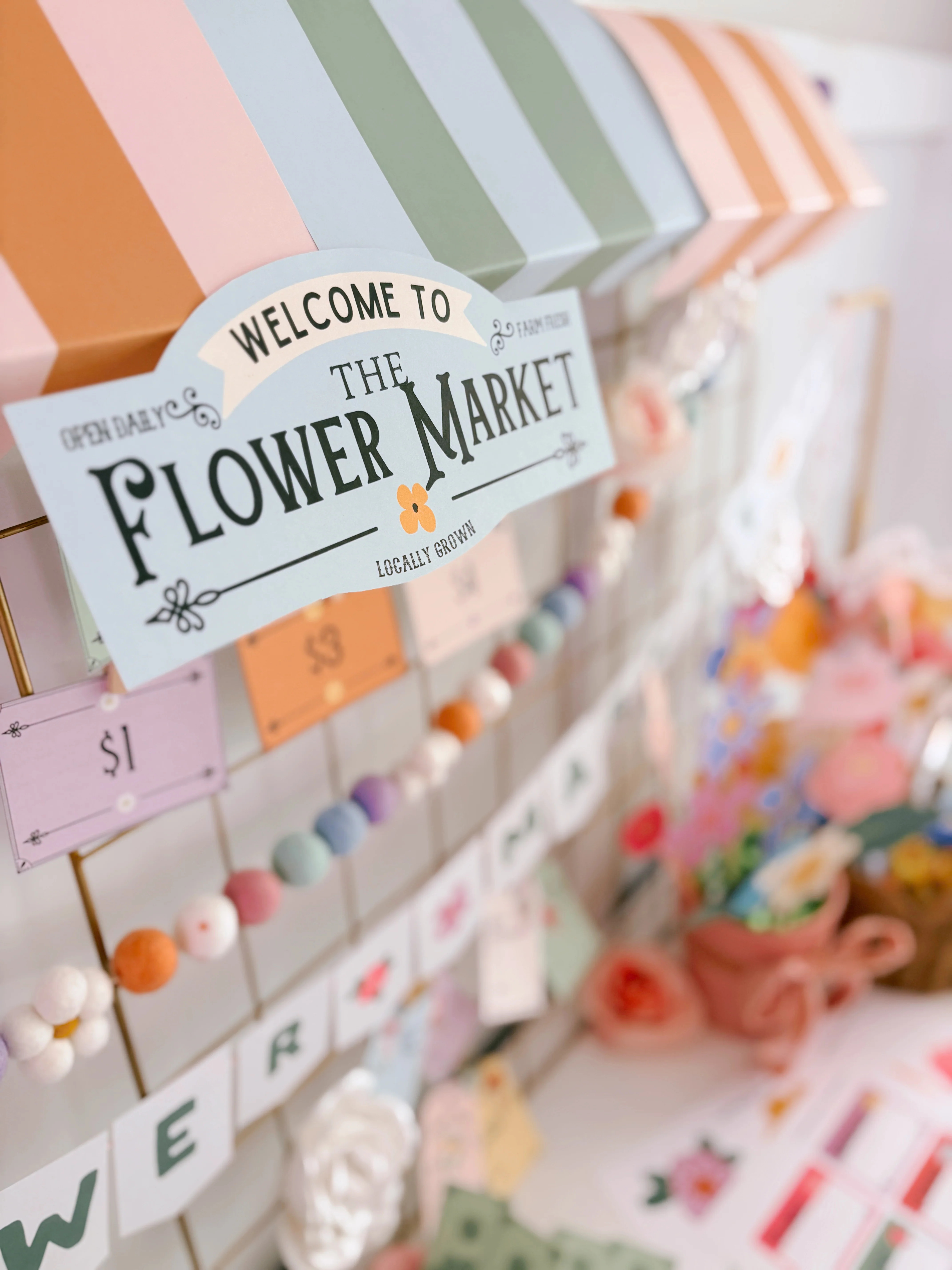 Flower Market Pretend Play Collection | Printable Play | The Letter Vee