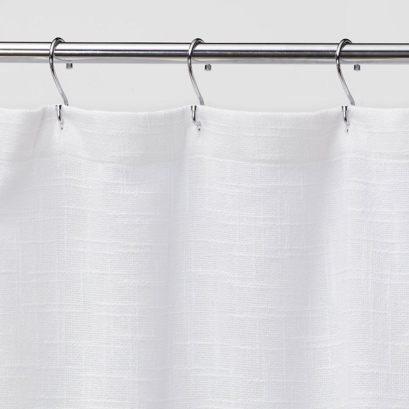 Woven Shower Curtain White - Threshold™ | Target