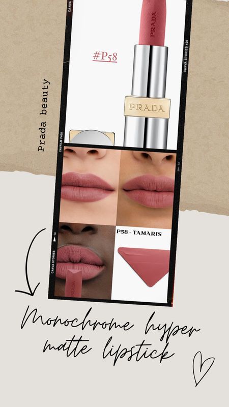 Monochrome hyper matte lipstick
Prada beauty

 The luxurious lipstick is formulated with Micro-Fit technology. The lightweight texture glides seamlessly, fusing upon contact with lips and feeling weightless. The formula fuses bifidus extract and jojoba oil for exceptional Prada Monochrome lip quality. 

#LTKGiftGuide #LTKbeauty #LTKhome