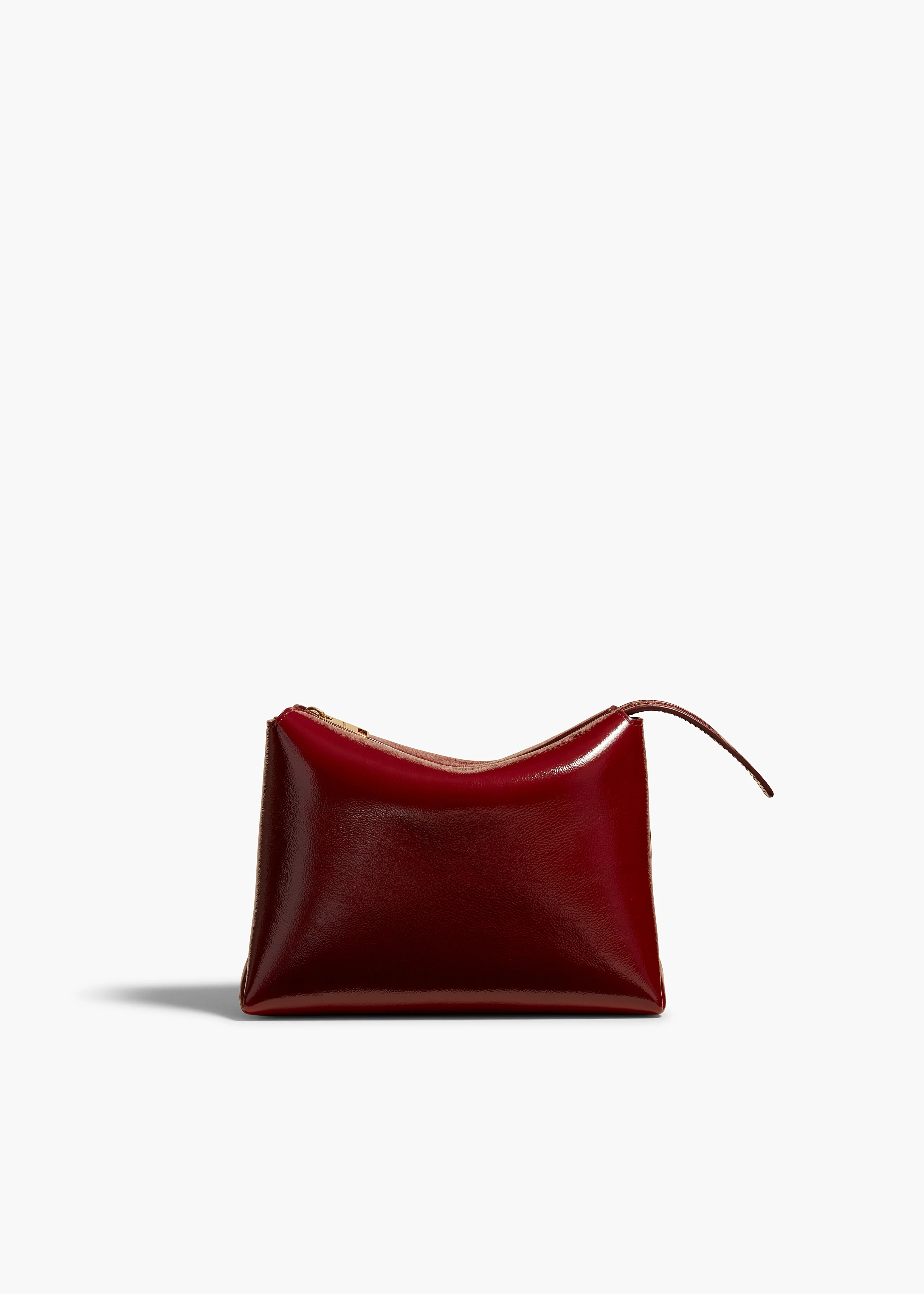 Lina Pochette in Oxblood Crackle Patent Leather | Khaite
