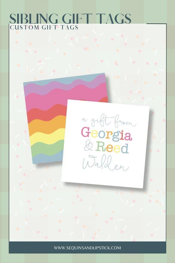 Make gift-giving extra special with our custom sibling duo gift tags! Perfect for birthdays, holidays, or just because, these personalized tags add a thoughtful touch to any present. Shop unique, handcrafted stationery for brothers and sisters today! 

 #LTKmomlife #LTKSeasonal #LTKBaby