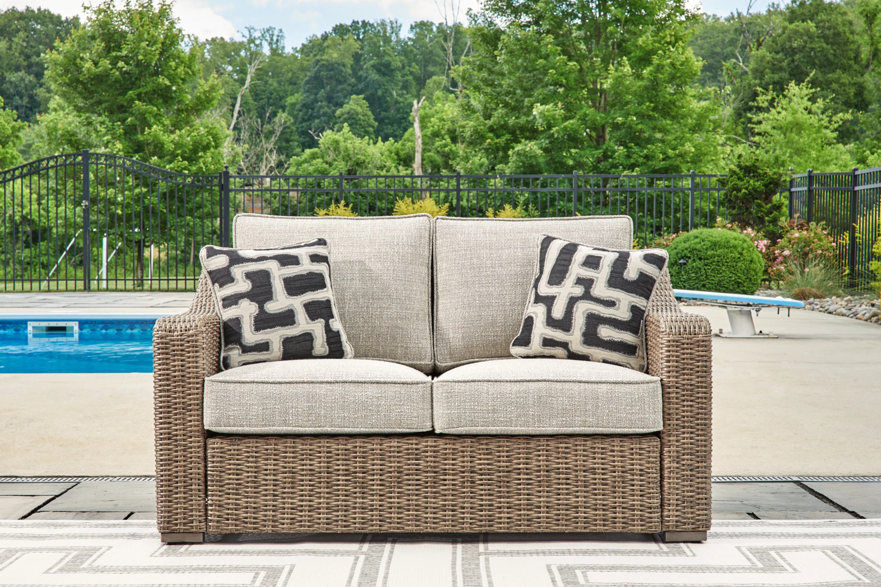 Danny Outdoor Loveseat With Cushion | Wayfair North America