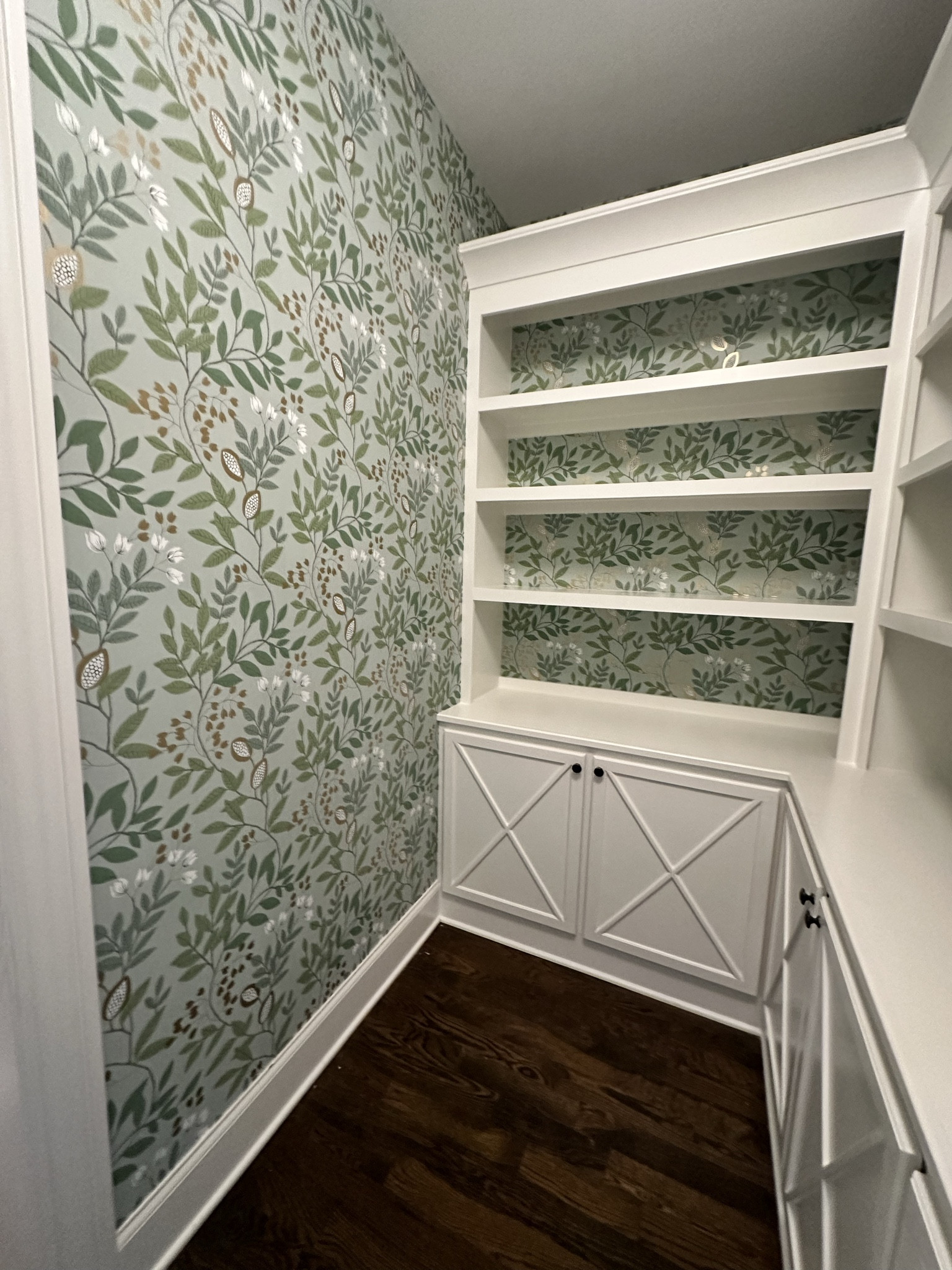 Love this Eden Retreat wallpaper by York, it was the perfect addition to this pantry space!

#LTKhome