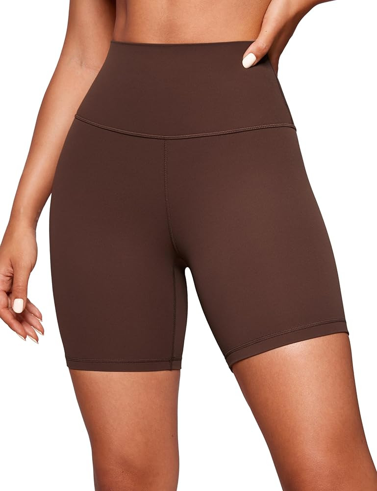 CRZ YOGA Womens ButterLuxe Biker Shorts 6 Inches - High Waisted Workout Running Volleyball Spande... | Amazon (US)