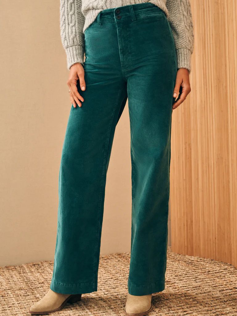 Stretch Cord Wide Leg Pant | Faherty