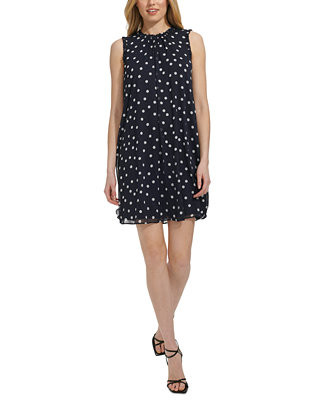Tommy Hilfiger Women's Sleeveless Ruffled Chiffon Shift Dress - Macy's | Macy's
