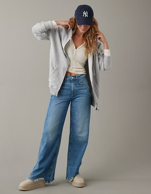 AE Oversized Zip-Up Hoodie | American Eagle Outfitters (US & CA)