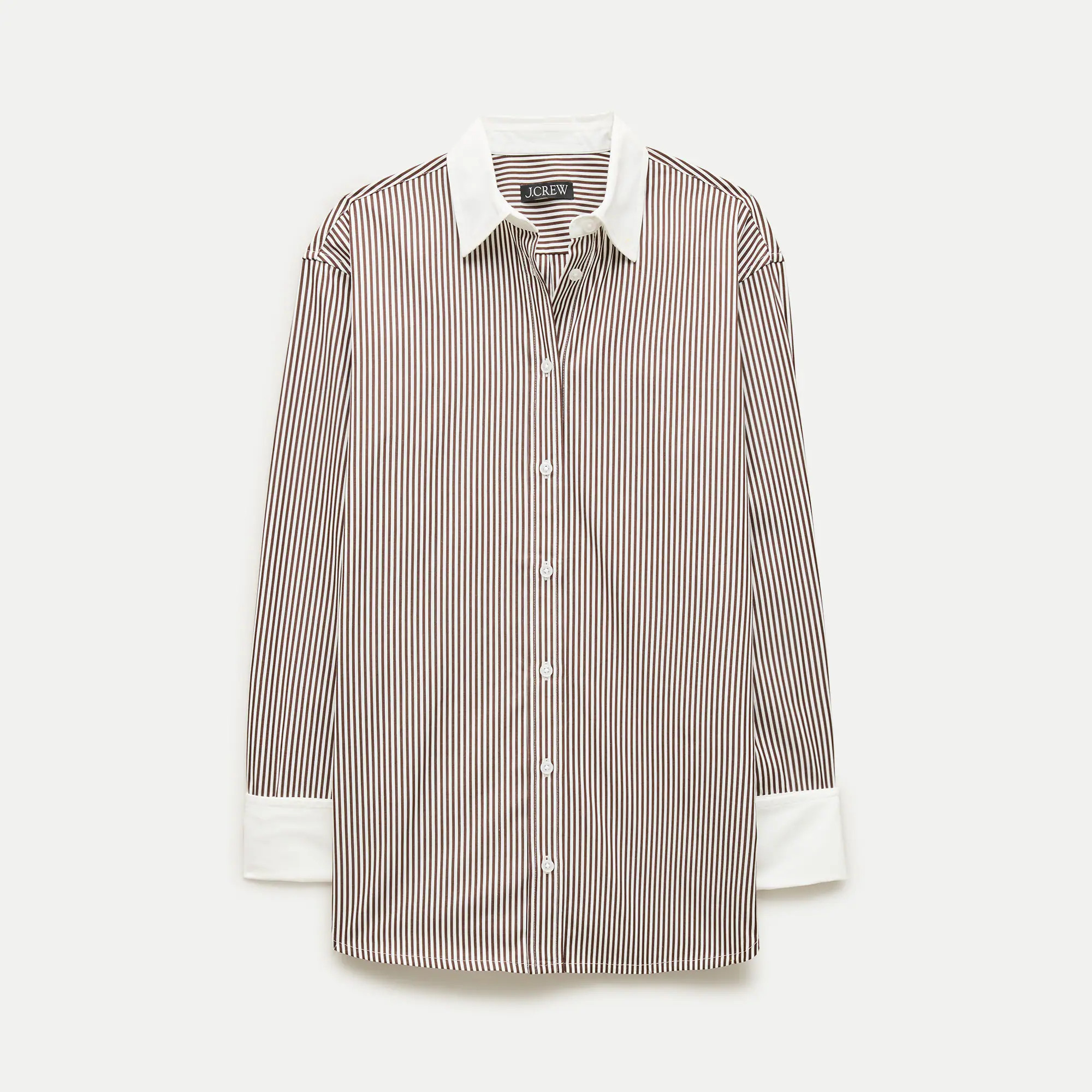 Esme relaxed-fit button-up shirt in striped Greenwich poplin | J. Crew US
