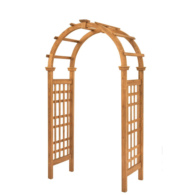 47'' W x 24'' D Solid Wood Arbor in Brown | Wayfair North America