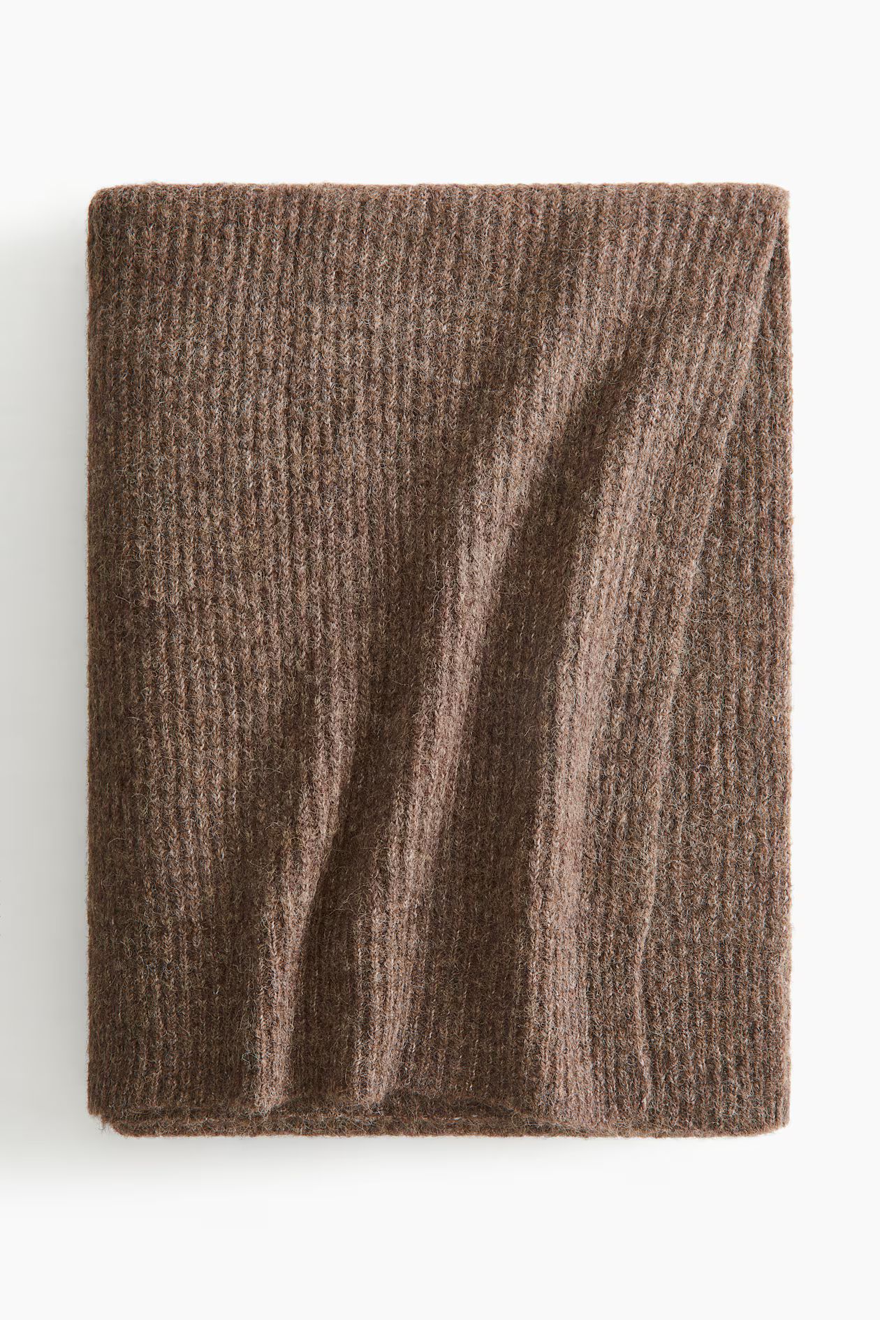 Rib-Knit Throw - Taupe  - Home All | H&M US | H&M (US + CA)