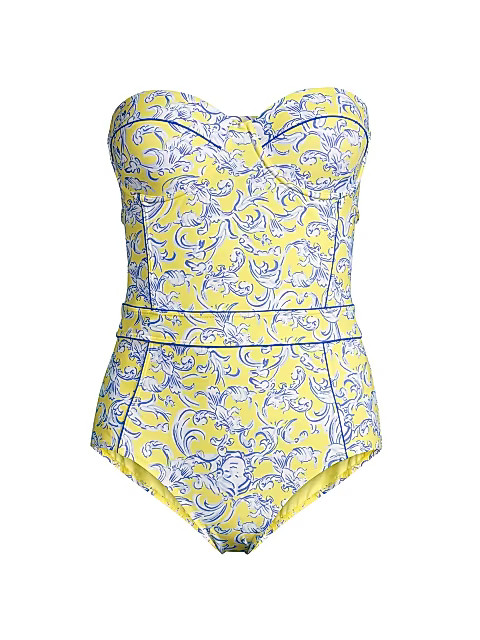 Printed Bustier One-Piece Swimsuit | Saks Fifth Avenue