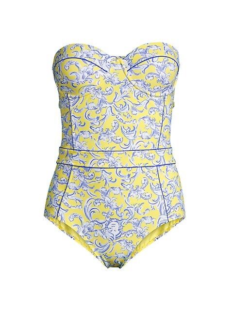 Printed Bustier One-Piece Swimsuit | Saks Fifth Avenue