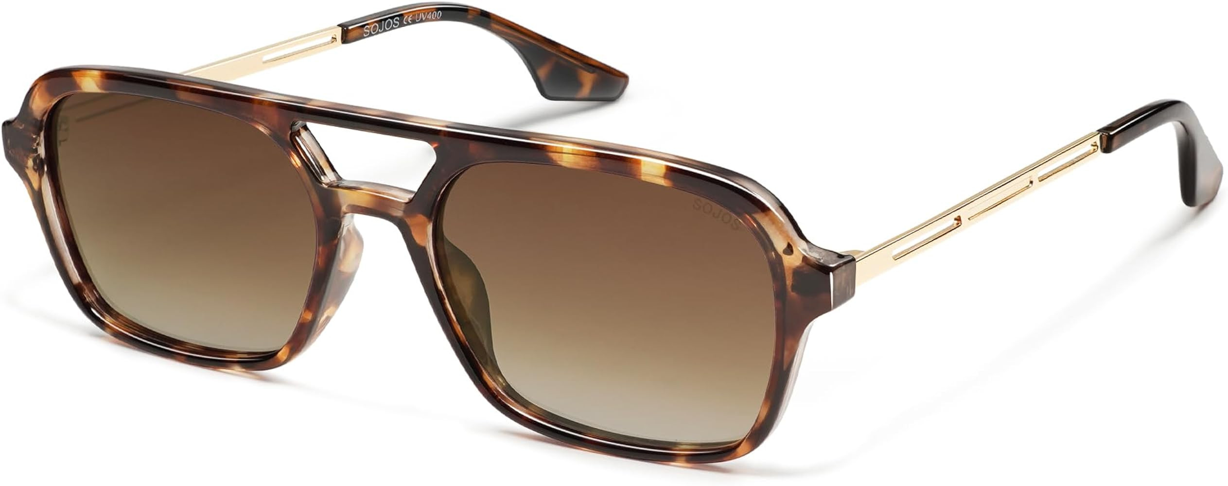 SOJOS Vintage Polarized Aviator Sunglasses for Women Men 70s Retro Flat Narraw Rectangular Womens... | Amazon (US)