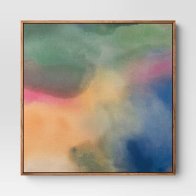 24"x24" Abstract Canvas Framed Art - Threshold™ | Target
