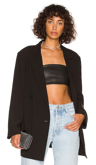 Bardot The Oversized Blazer in Black. - size S | Revolve Clothing (Global)