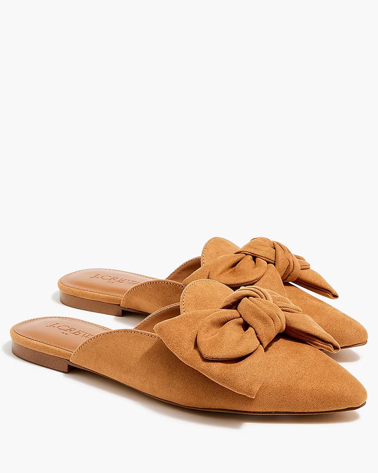 Sueded bow mules | J.Crew Factory