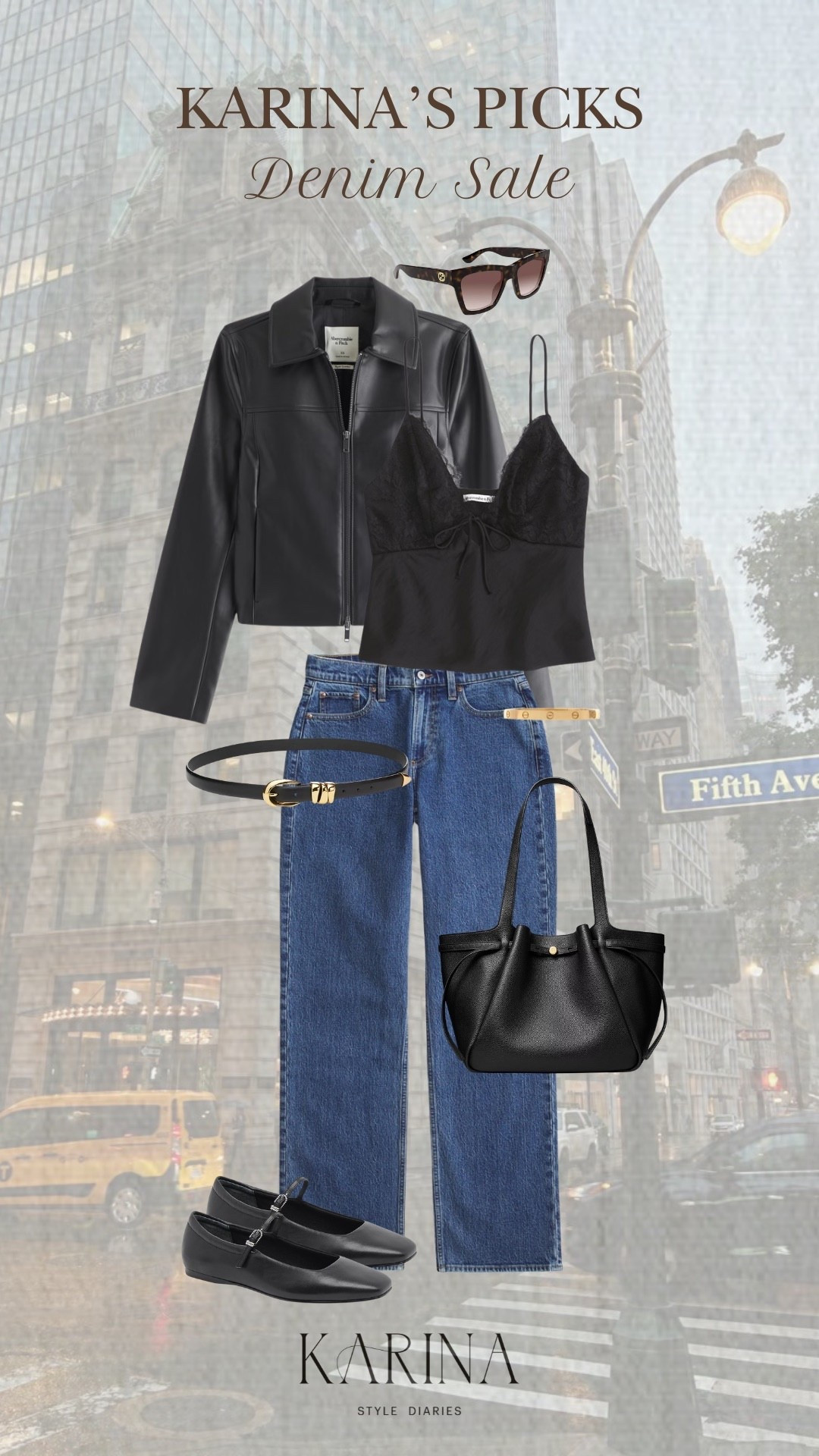 Elevated basics done right ✨ this faux leather jacket and wide leg denim duo is giving sleek street style  The denim fits like a dream and is on sale starting tomorrow! Use code DENIMAF for an extra 20% off. #abercrombiepartner @abercrombie

#LTKSaleAlert #LTKStyleTip #LTKSeasonal