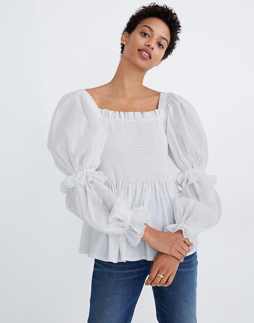 Karen Walker® Andromeda Shirred Top | Madewell