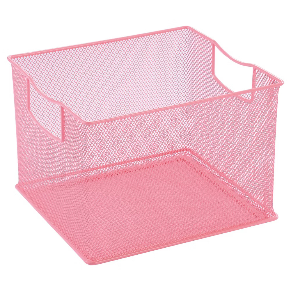 11"" X 13"" X 14"" Wire Decorative Toy Storage Bin Pink - Pillowfort | Target
