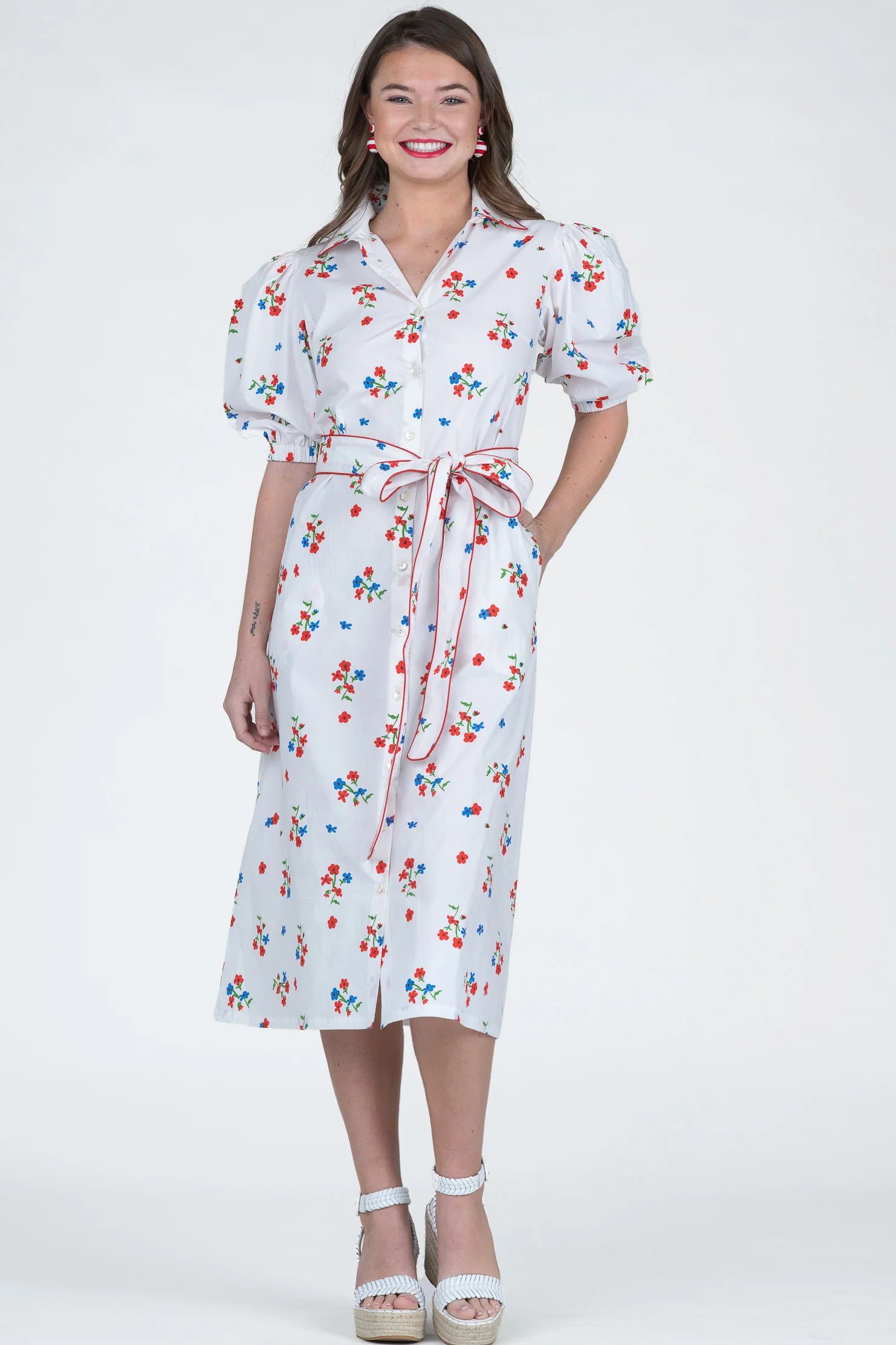 Margot Dress in Hampton Floral Multi | Olivia James The Label
