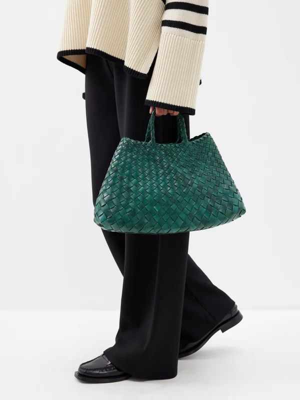 Santa Croce small woven-leather tote bag | Dragon Diffusion | Matches (US)