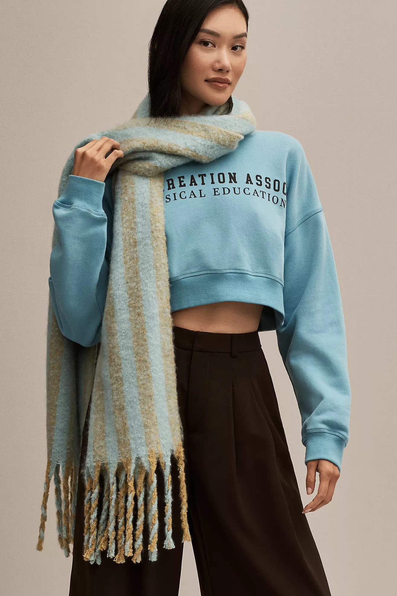 By Anthropologie Brushed Woven Scarf: Vertical Stripe Edition | Anthropologie (US)