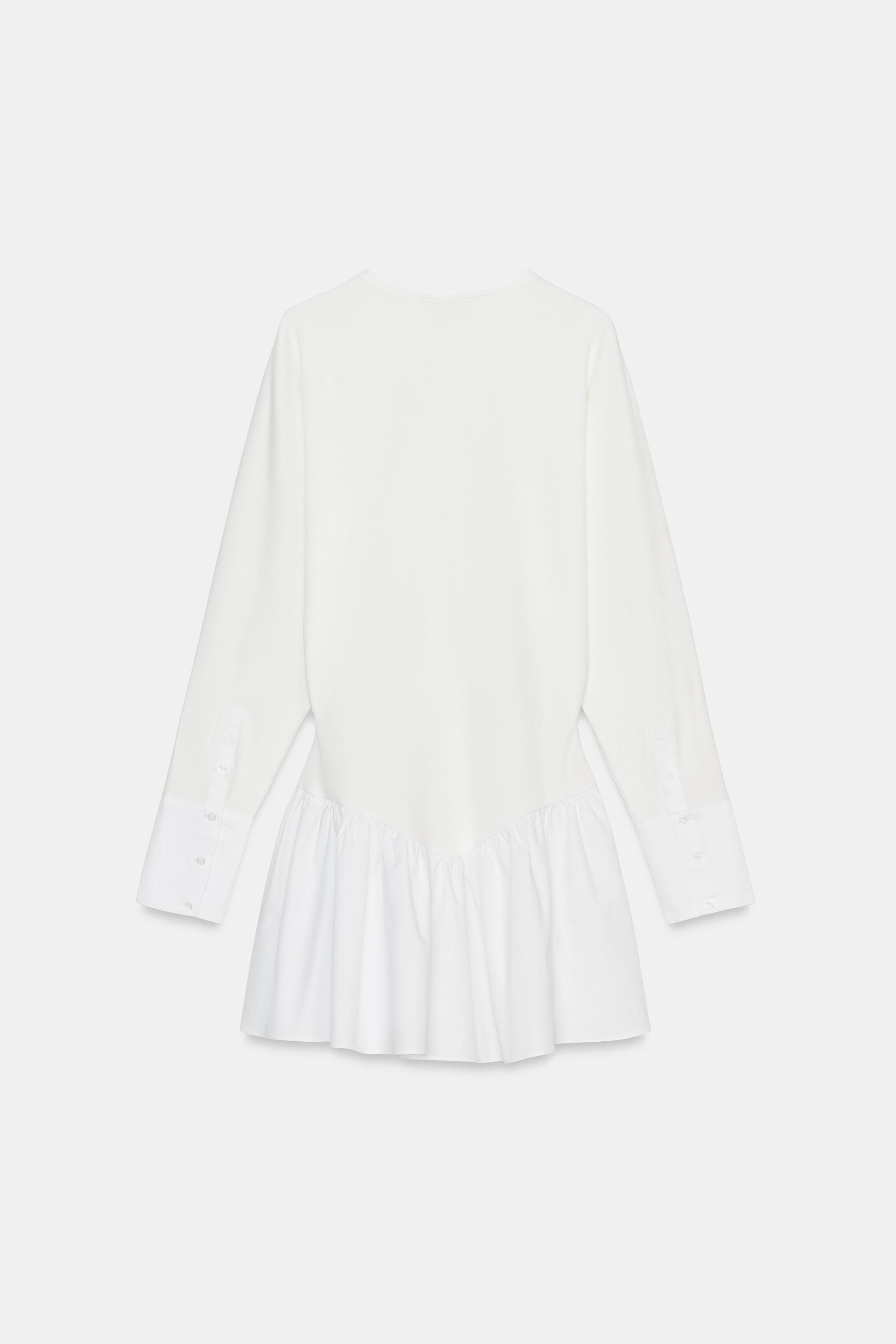 SHORT BATWING SLEEVE COMBINATION DRESS | Zara US
