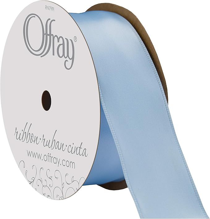 Offray Berwick 1.5" Single Face Satin Ribbon, Light Blue, 25 Yds | Amazon (US)