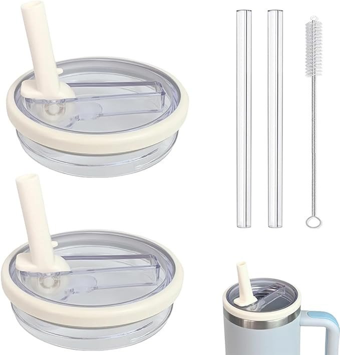 40 oz Leak Proof Flip Straw for Stanley Lid, Tumbler Lid Replacement No Spill Proof for Stanley 4... | Amazon (US)
