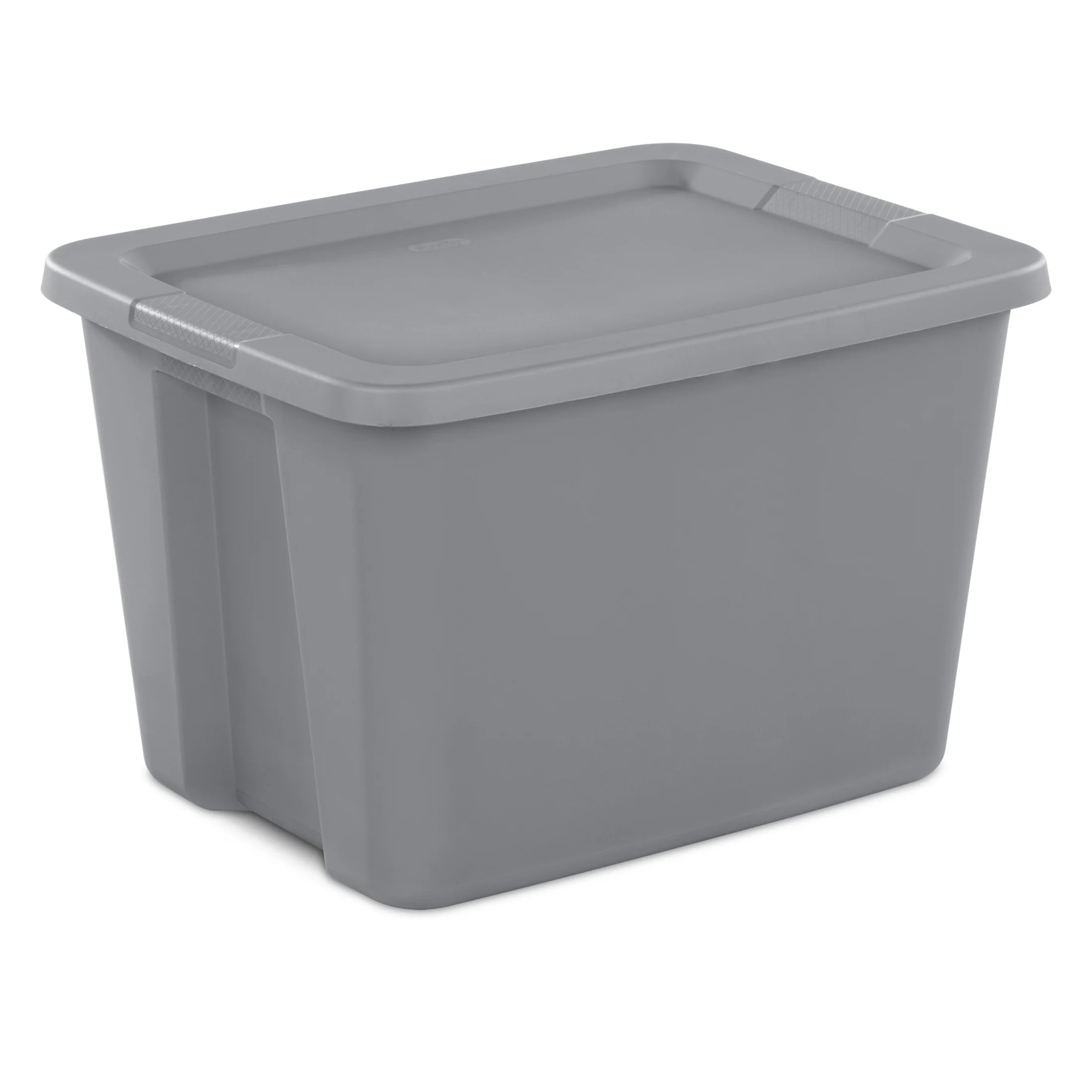 Sterilite Large Storage Bin, 18 Gallon Plastic Storage Container with Snap-On Lid, Gray | Walmart (US)